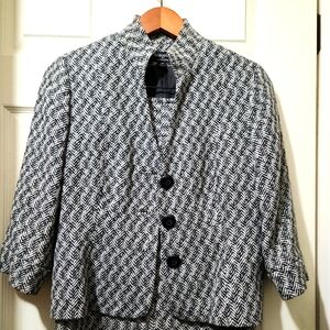 Signature by Larry Levine petite tweed wool blend skirt 3